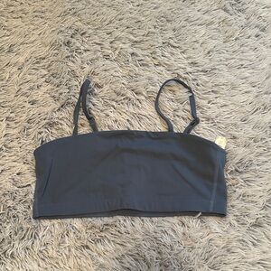 AOXJOX blue bandeau sports bra